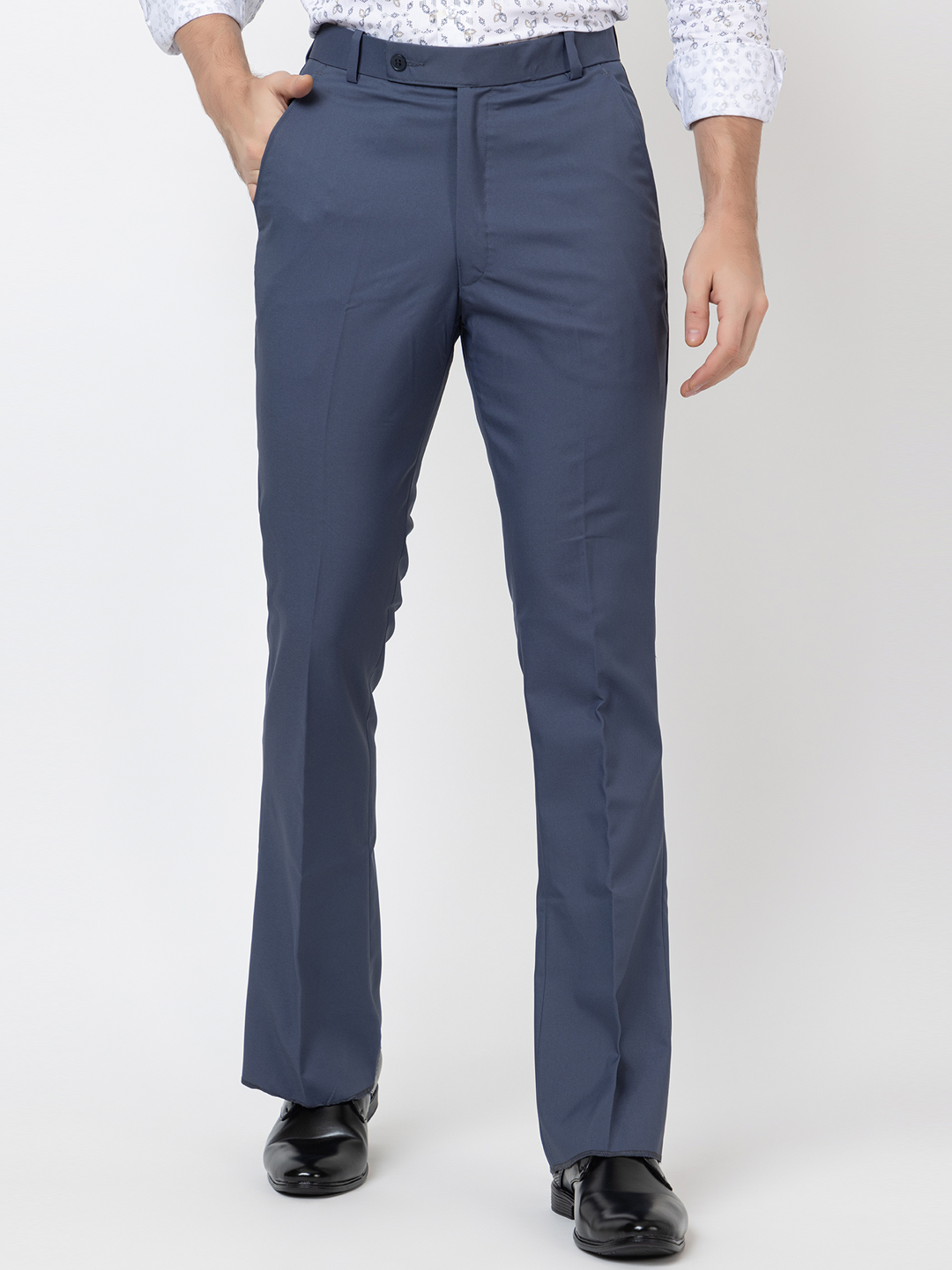 Slate Grey Trouser Bell Bottoms Pant for Men